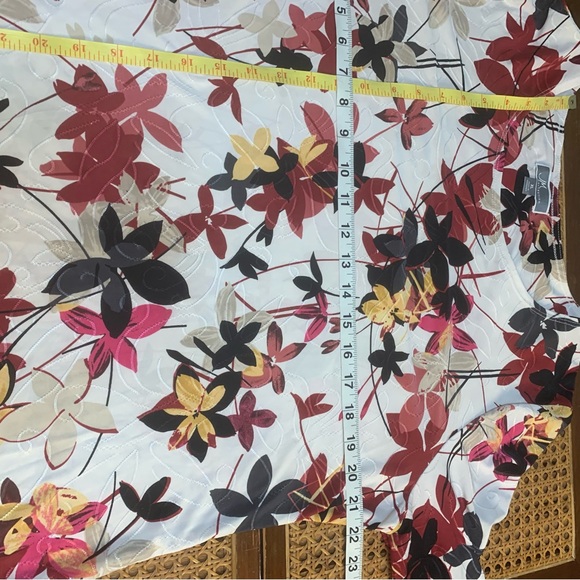 JM Collection leaf design shirt top blouse - Picture 8 of 11